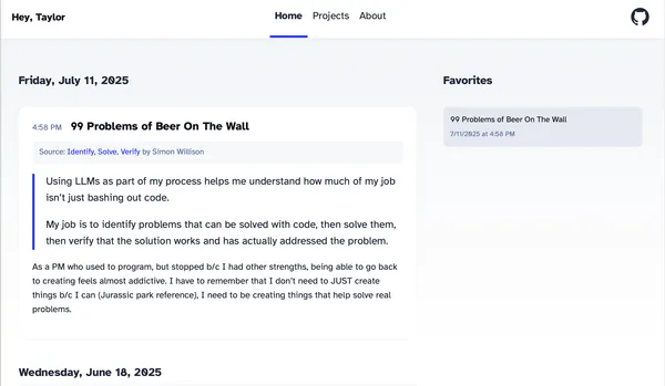 Hey, Taylor Site project thumbnail